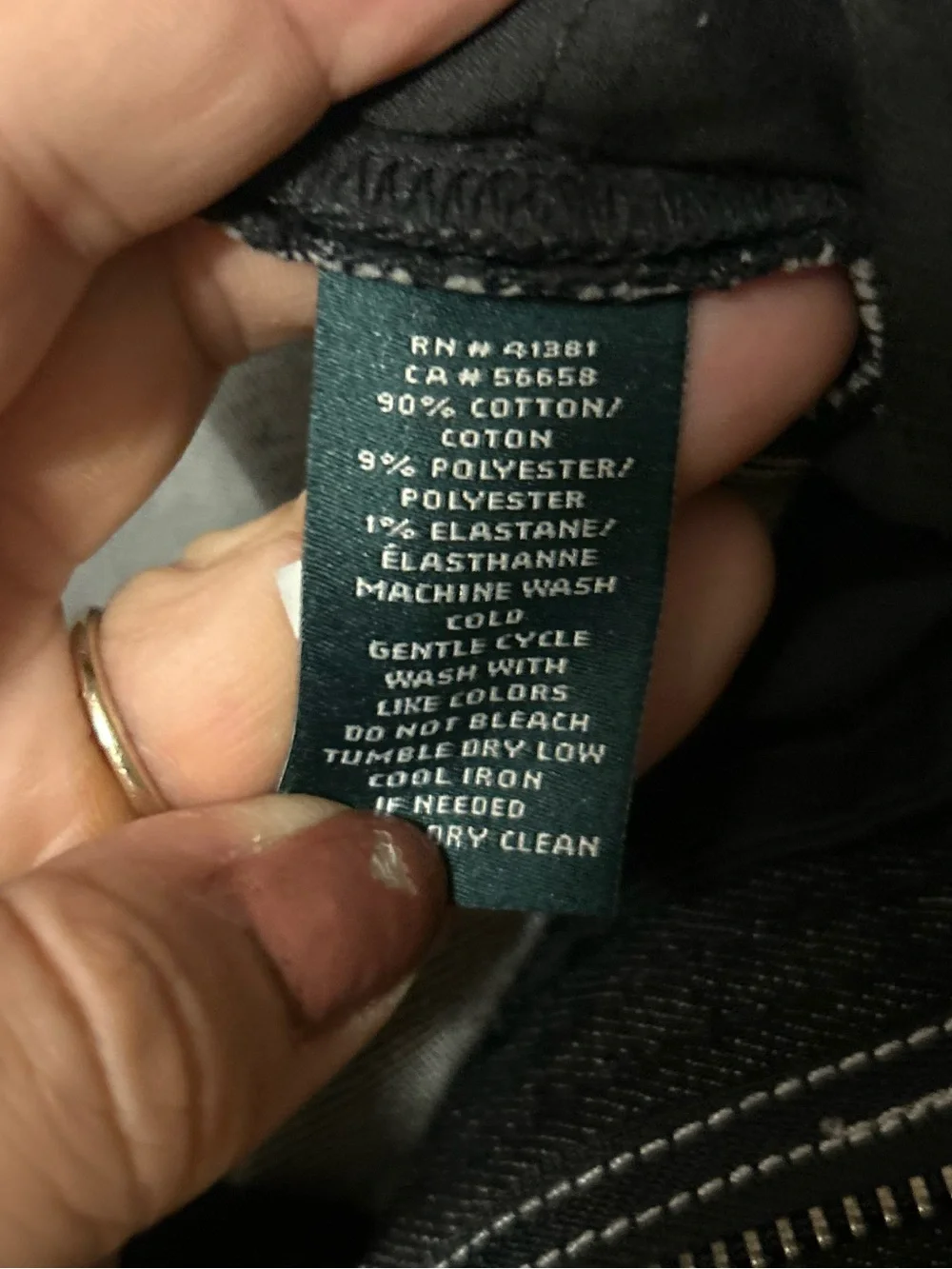 Ralph Lauren Black Skinny Men’s Jeans with Contrast Stitching